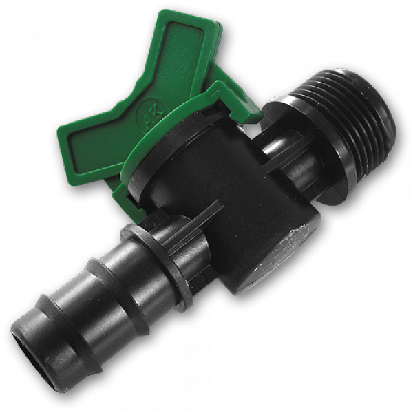 Мінікран лінійний штуцер для трубки 16мм / різьба зовнішня 3/4", DSWZ09-3416L