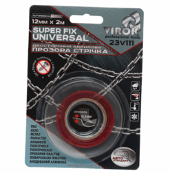 Стрічка 2-стороння акрилова VIROK Super Fix Universal: 12 мм х 2 м [30]
