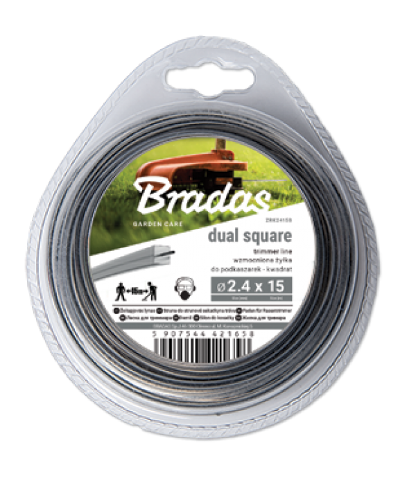 Ліска для тримера RIPPER DUAL "квадрат" 3,0мм х 15м, блістер, ZRK3015B