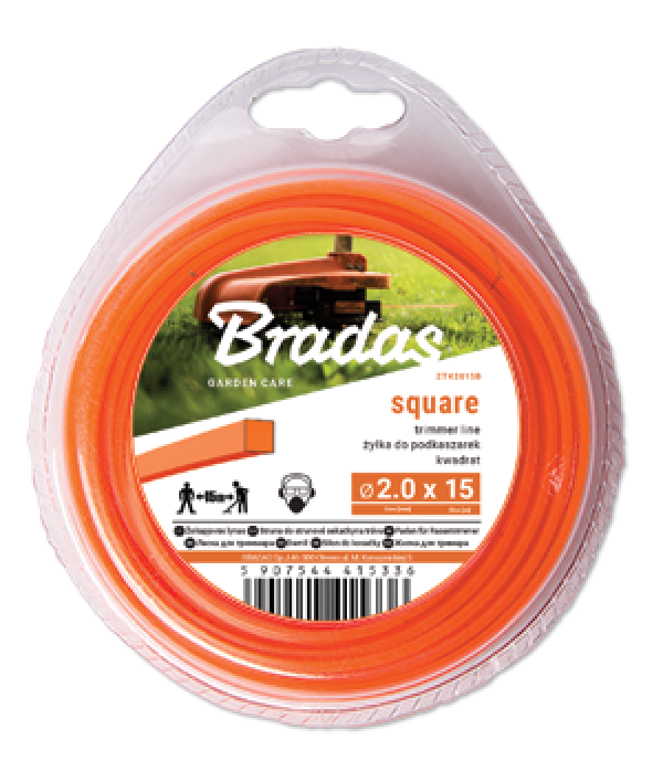 Ліска для тримера TRIMMER "квадрат" 3,0мм х 15м, блістер, ZTK3015B
